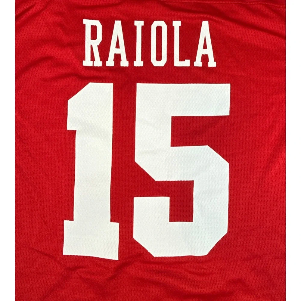 Adidas Nebraska Cornhuskers Raiola #15 Mens Large Football Jersey Red White NWT